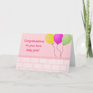 Tarjeta para bebés gemelos