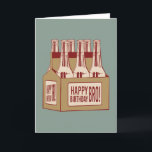 Tarjeta Para Brother Beer Six Pack Birday Card<br><div class="desc">Las cervezas masculinas modernas mandan la tarjeta de cumpleaños de seis hermanos. Diseño exclusivo para la marca Green Elephant Cards.</div>