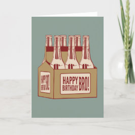 Tarjeta Para Brother Beer Six Pack Birday Card