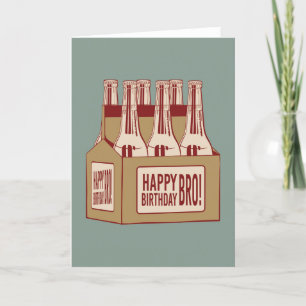 Tarjeta Para Brother Beer Six Pack Birday Card