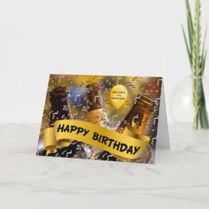Tarjeta para Brother Bucket de Beer Personalizado Textos C