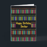 Tarjeta Para Brother Funny Birday con Velas<br><div class="desc">Feliz cumpleaños,  tarjeta de felicitación de papel para un hermano. Esta tarjeta llena de velas de cumpleaños tiene un mensaje gracioso dentro para un hermano en su cumpleaños. Cuidado con la combustión espontánea. Arte,  imagen y verso copyright © Shoaff Ballanger Studios,  2023.</div>