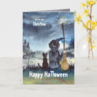 Para Christina en Halloween Personalizado Black Ca