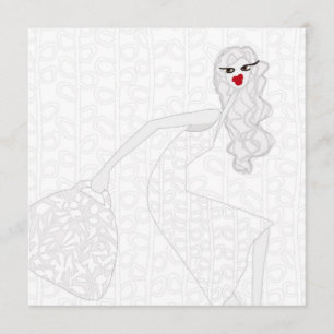 Tarjeta para colorear de niña feliz bailando