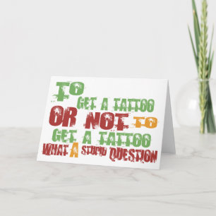 Tarjeta Para conseguir un tatuaje
