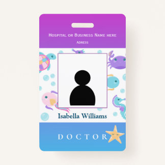 Tarjeta para dentista, empleado del hospital, hijo
