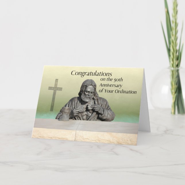 Tarjeta para el 50 aniversario de la Ordenación (Anverso)