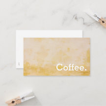 Tarjeta para el café de fidelidad simple amarillo