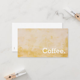 Tarjeta para el café de fidelidad simple amarillo