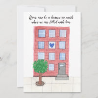 Tarjeta para el calentamiento de la casa "El hogar