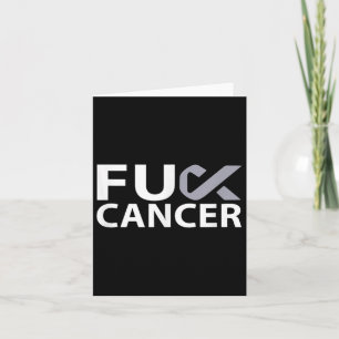 Tarjeta Para el cáncer de cerebro F U Fu Cinta Gris Cáncer
