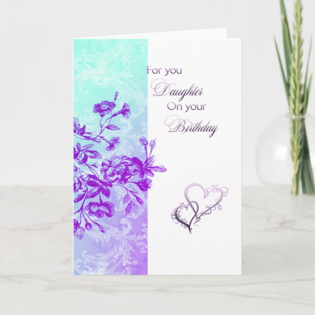 Tarjeta Para el cumpleaños de la hija (Anverso)