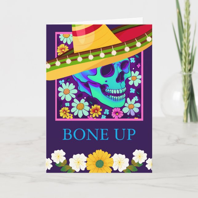 Tarjeta Para Él, Cumpleaños Saludos Flores De Burlas (Anverso)