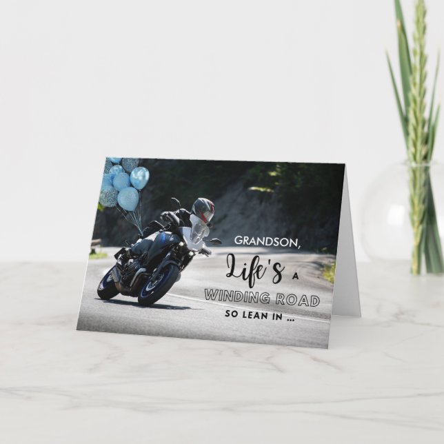 Tarjeta Para el cumpleaños temático de la motocicleta niet (Anverso)