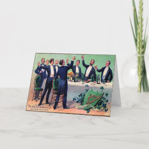 Tarjeta para el Día de la Bebida de Vintage St Pat
