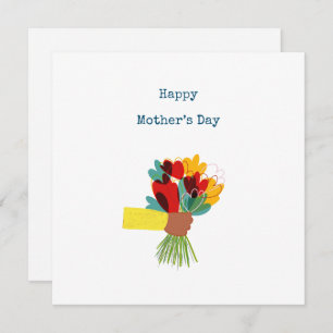 Tarjeta para el Día de la Madre con un Bouquet flo