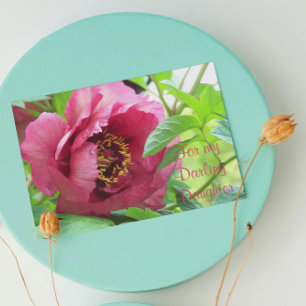Tarjeta Para el Día de la Madre de la Hija Peonía Floral R