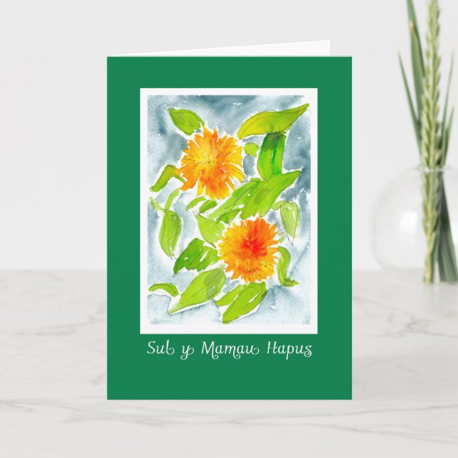 Tarjeta para el Día de la Madre de Marigolds en Po (Anverso)