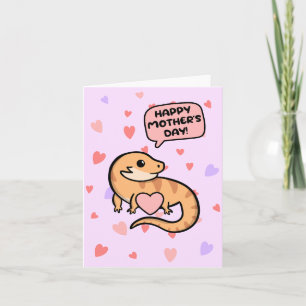 Tarjeta para el día de la madre del dragón con bar