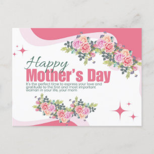 Tarjeta para el día de la madre impresa, tarjeta p