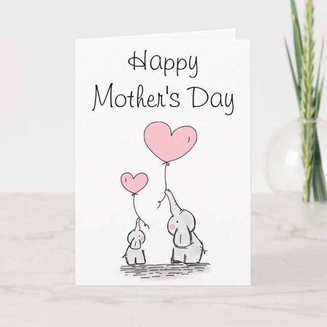 Tarjeta para el Día de la Madre Infantil (Anverso)