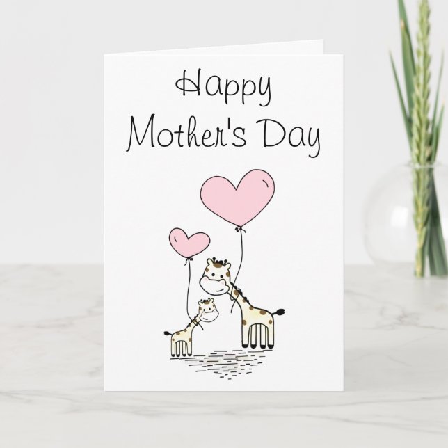 Tarjeta para el Día de la Madre Infantil (Anverso)