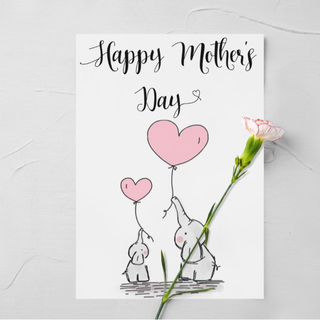 Tarjeta para el Día de la Madre Infantil (Subido por el creador)