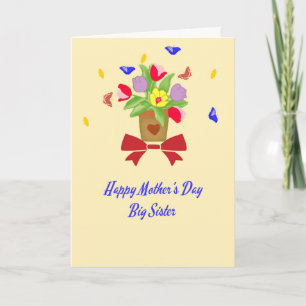 Tarjeta para el Día de la Madre para tu hermana ma
