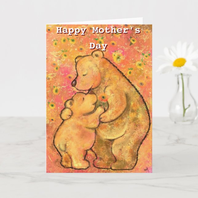 Tarjeta para el día de la madre y el bebé (Planta pequeña)