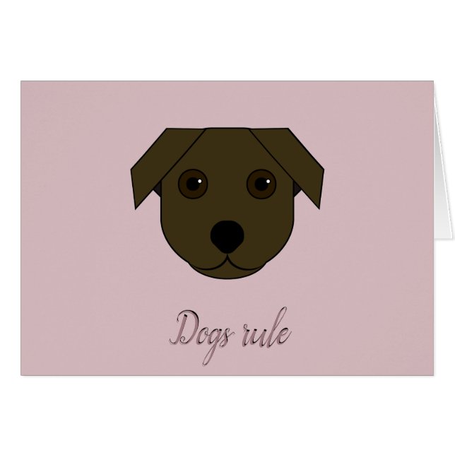 Tarjeta para el Día de los Perros contra los Gatos (Anverso (Horizontal))