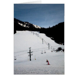 Tarjeta para el día del esquí de Washington