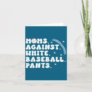 Tarjeta Para el día del juego de béisbol de las mamás de b