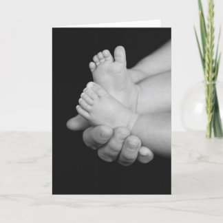 Tarjeta para el Día del Padre de la Mano y los Pie