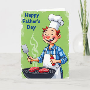 Tarjeta para el Día del Padre para Parrilladas de 