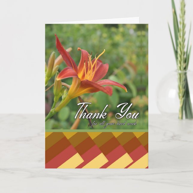 Tarjeta para el Día Profesional de Administración  (Anverso)