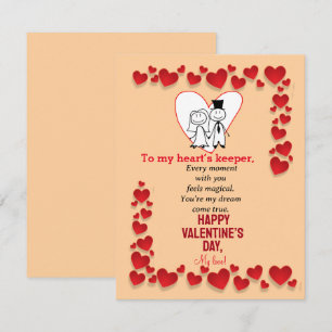 Tarjeta Para el guardián del corazón 