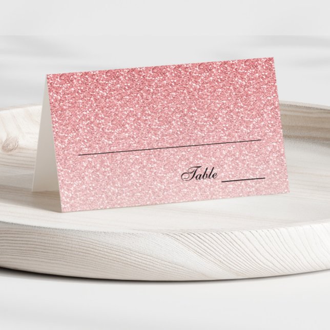 Tarjeta para el lugar del Purpurina Baby Pink Glam (Subido por el creador)