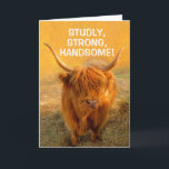 Tarjeta Para el marido Funny Steer Birthday<br><div class="desc">Muéstrale a tu impresionante marido lo que significa para ti con este divertido conductor. Tu hombre será halagado y se reirá un poco. Personalice el mensaje para crear su propio saludo único. ¡Gracias por buscar! Foto ©Christine Greenspan</div>
