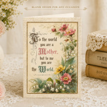 Para el mundo eres una madre Vintage Floral