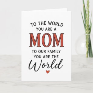Tarjeta Para el mundo eres una mamá