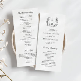 Tarjeta para el programa blanco negro de guirnalda