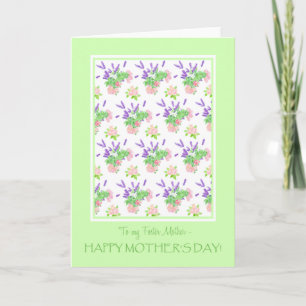 Tarjeta Para el saludo floral del día de madre de la madre