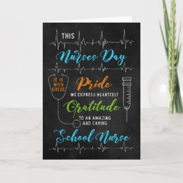 Tarjeta para Enfermeras Escolares Cartulador del Día Nacio