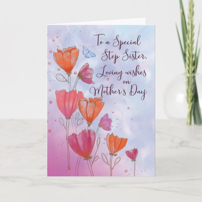 Tarjeta Para escalar el amor a la hermana Día de la Madre  (Anverso)
