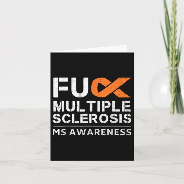 Tarjeta Para Esclerosis Múltiple Ms Awareness Support Ribb (Anverso)