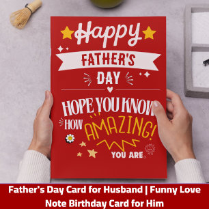 Tarjeta para Esposo Nota de Amor Divertida Tarjeta