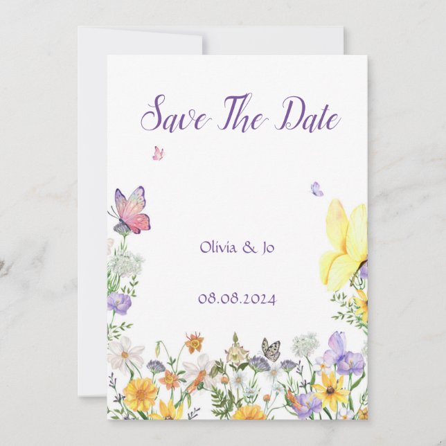 TARJETA PARA GUARDAR LA FECHA PERFECTA PARA BODAS (Anverso)