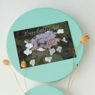 Tarjeta Para hermana Hydrangea Aspera Cumpleaños floral
