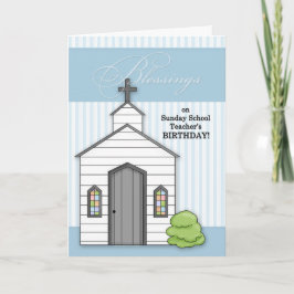 Tarjeta para la capilla del cumpleaños del profesor de la 