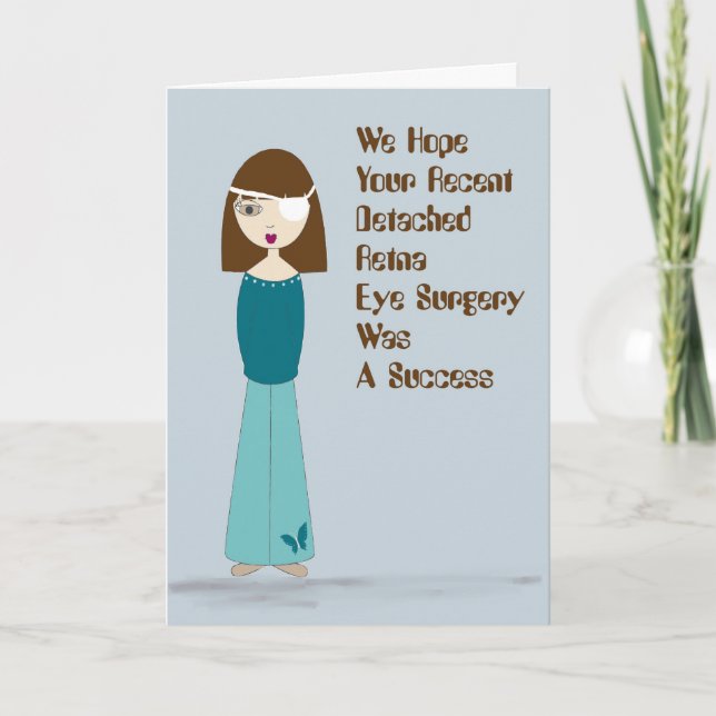 Tarjeta para la Dama de Cirugía Retina con Parche (Anverso)